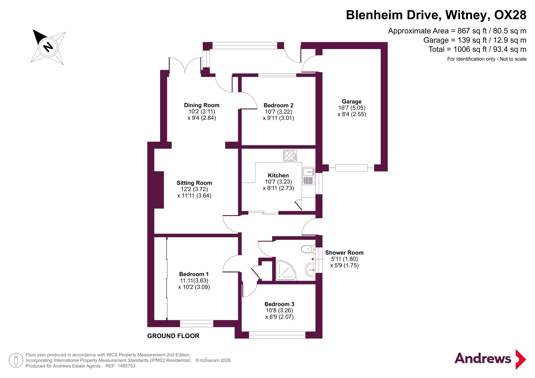 43, Blenheim Drive, Oxfordshire floorplan