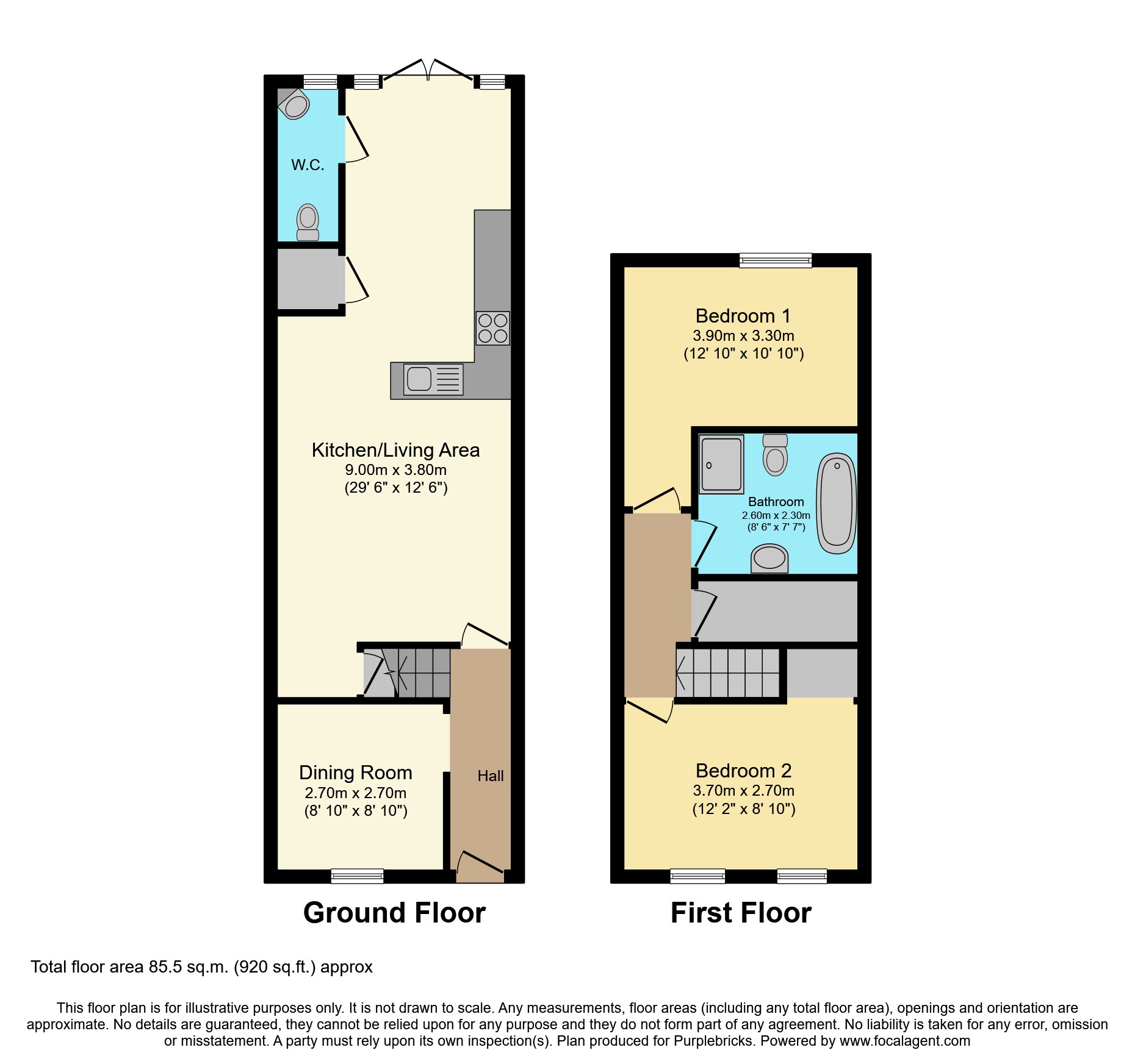 Alstone Croft, Cheltenham GL51, 2 bedroom terraced house for sale