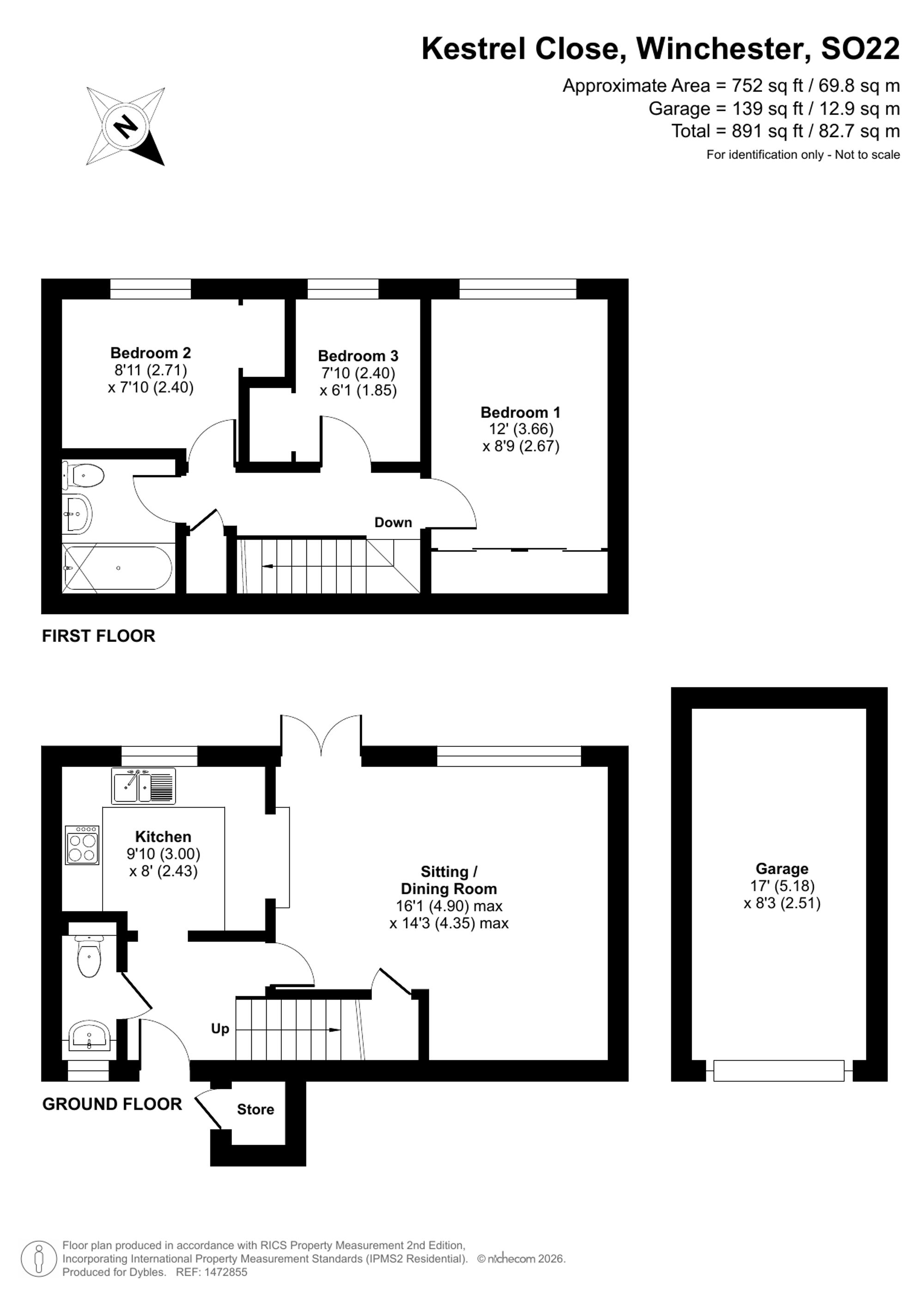14 Kestrel Close, Winchester floorplan
