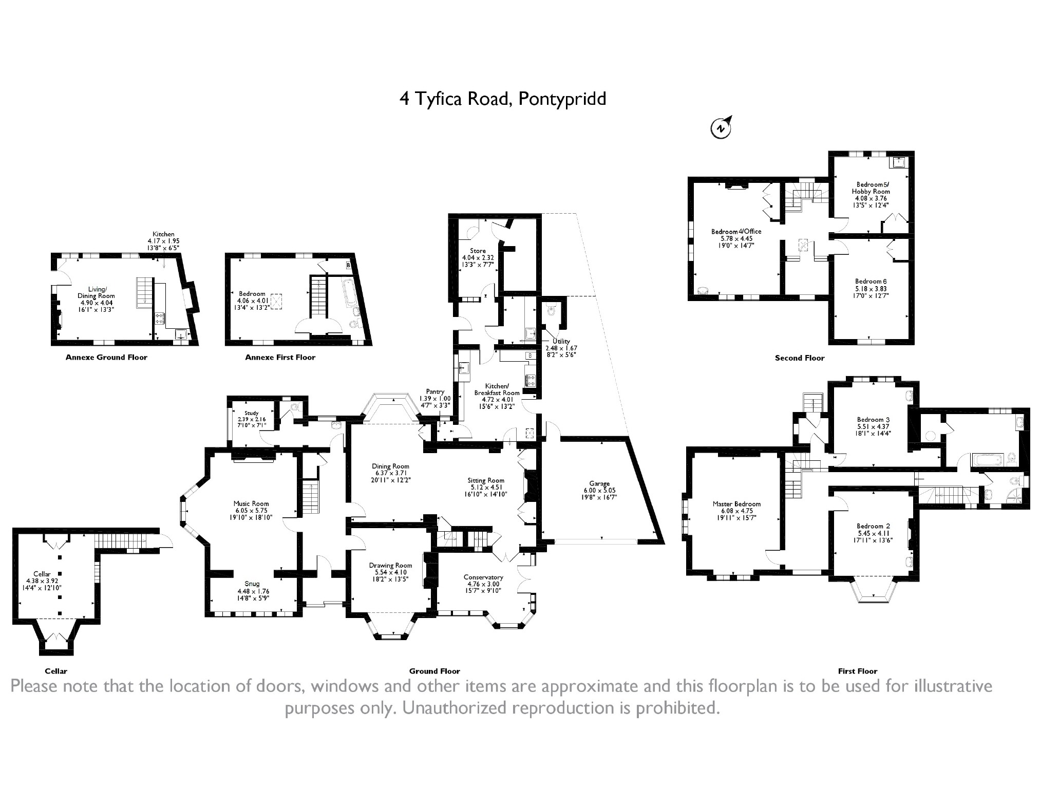 Tyfica Road, Pontypridd CF37, 7 bedroom detached house for sale