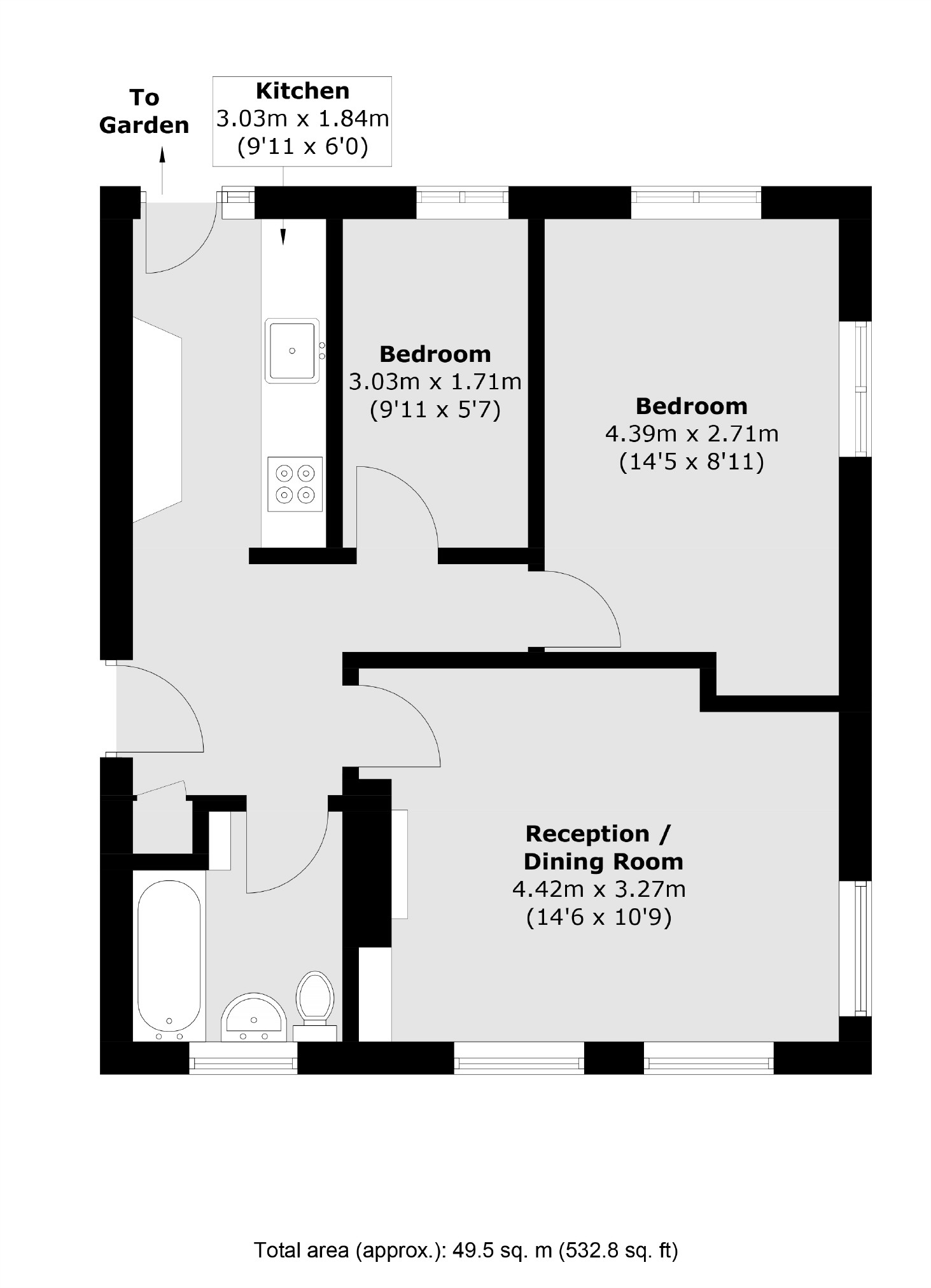 2 bed flat for sale in Montague Road, London SW19 68663600 Zoopla