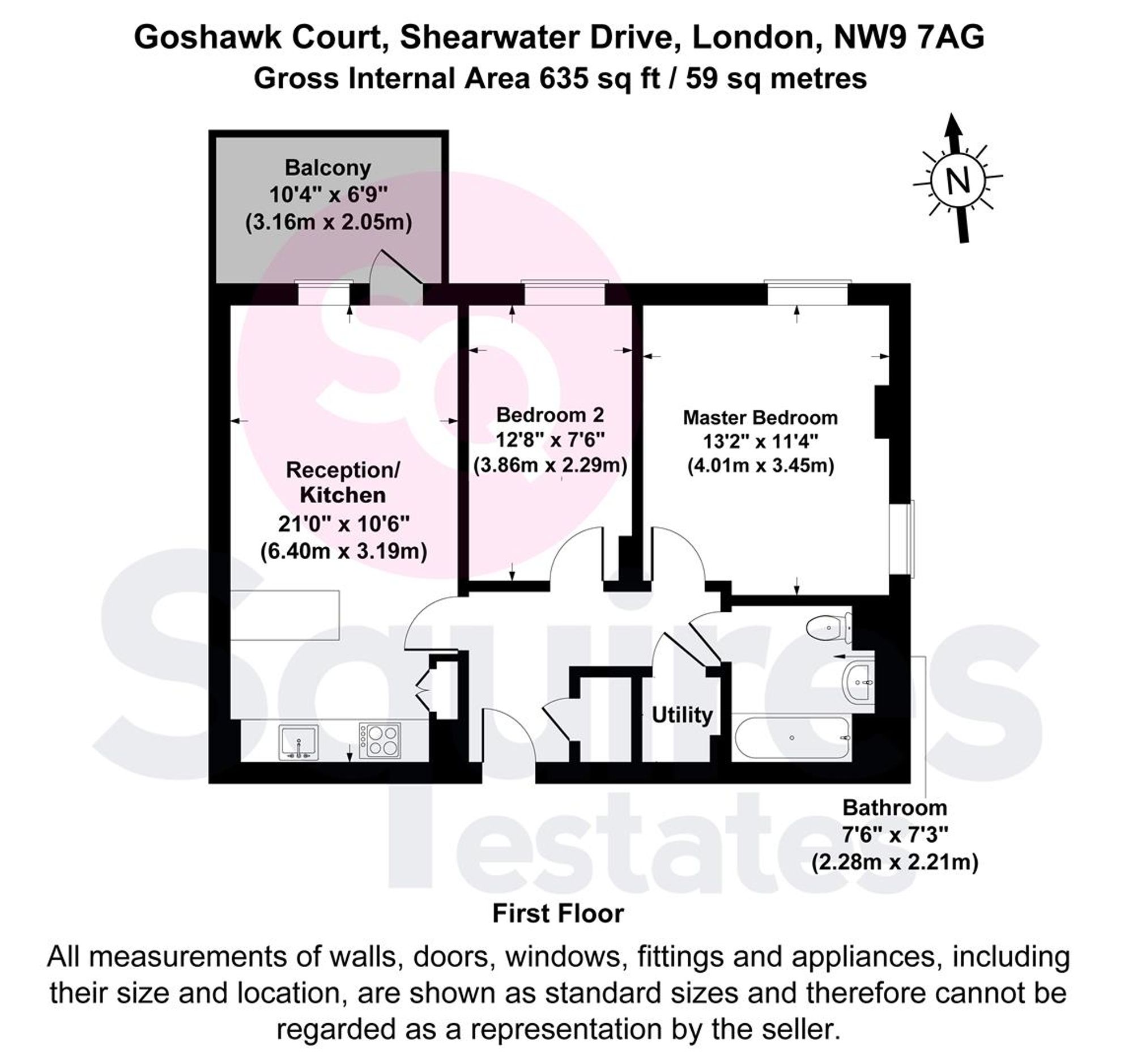 Flat 12, Goshawk Court, London floorplan