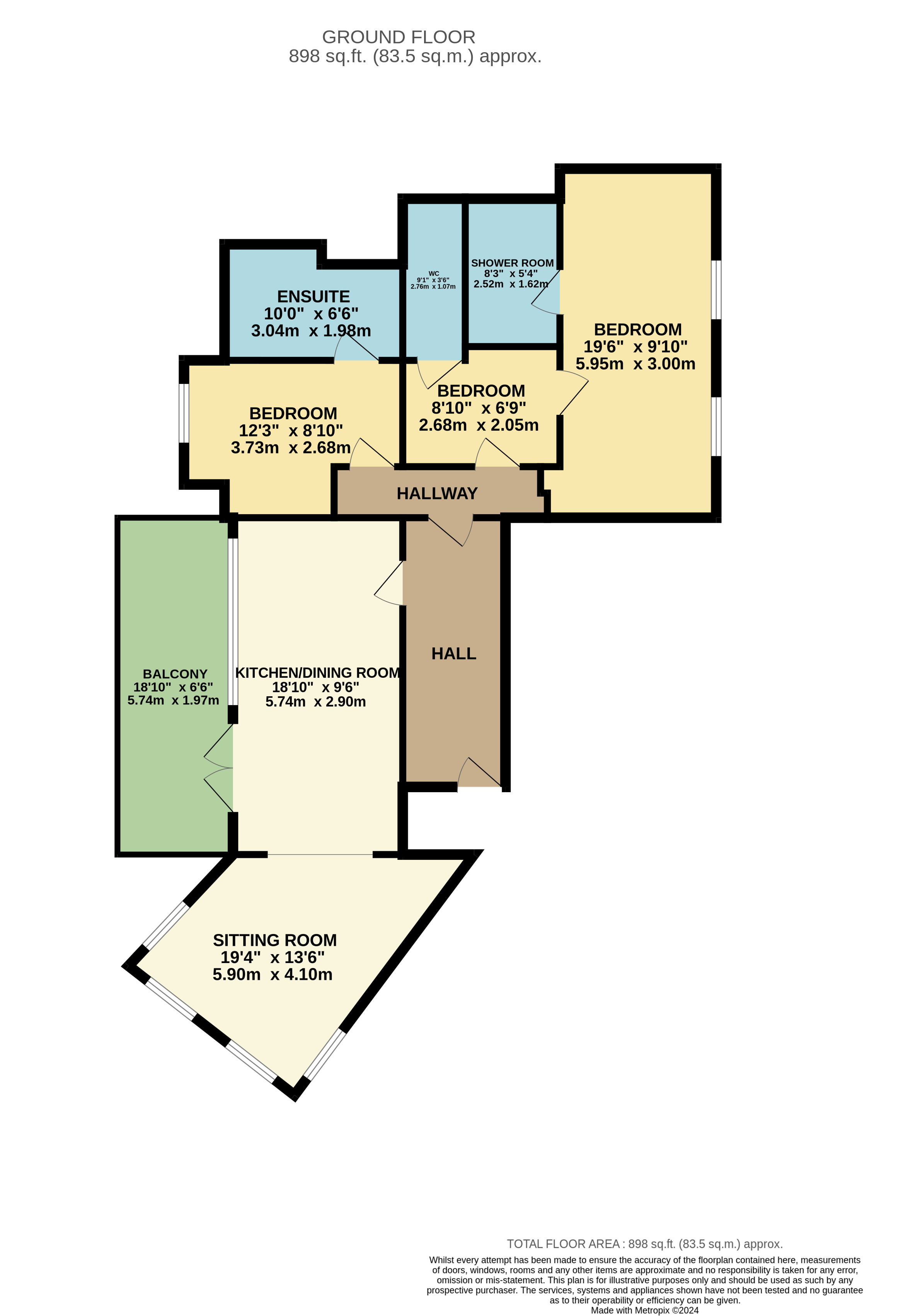 Apartment 9, 52, South Marine Drive, East  Yorkshire floorplan