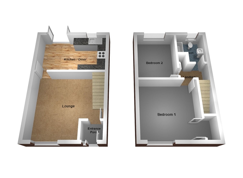 2 Bedrooms Terraced house for sale in Hazel Mead, Brynmenyn, Bridgend. CF32