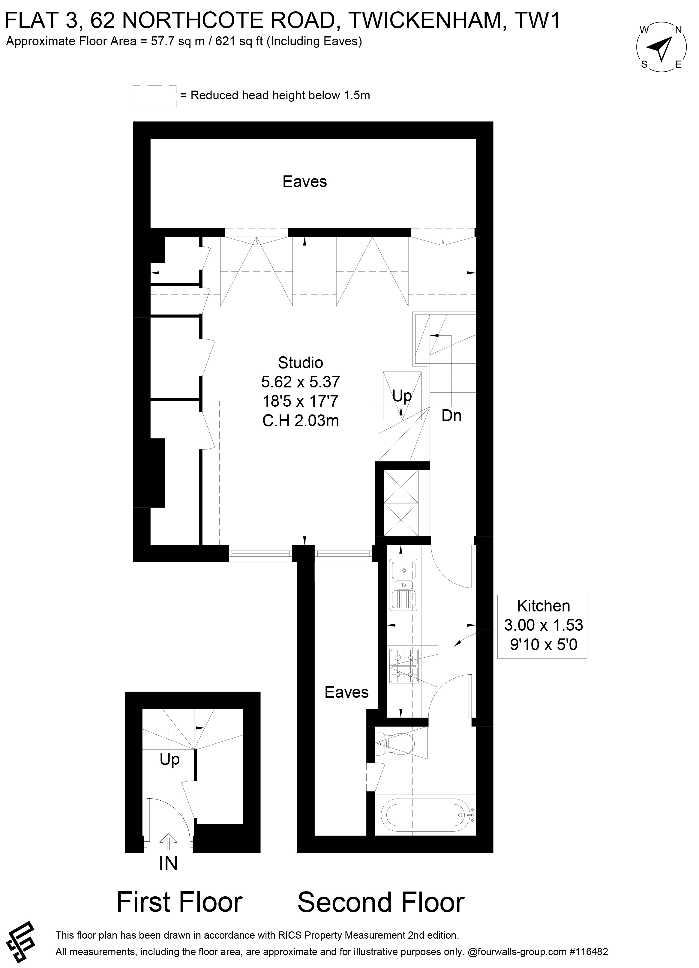 Northcote Road, Twickenham floorplan