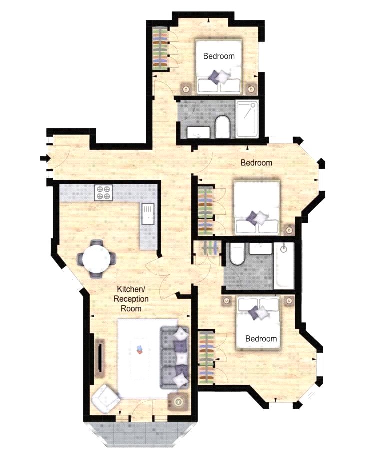 3 Bedrooms Flat to rent in Hamlet Gardens, 290 King Street, Ravenscourt Park, London W6