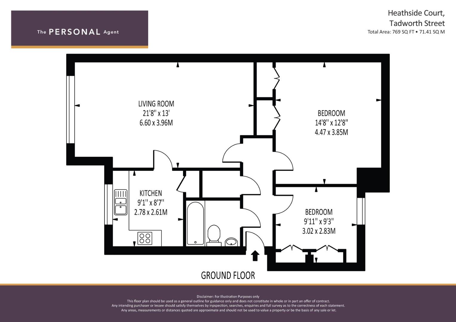 41 Heathside Court, Tadworth Street, Tadworth floorplan