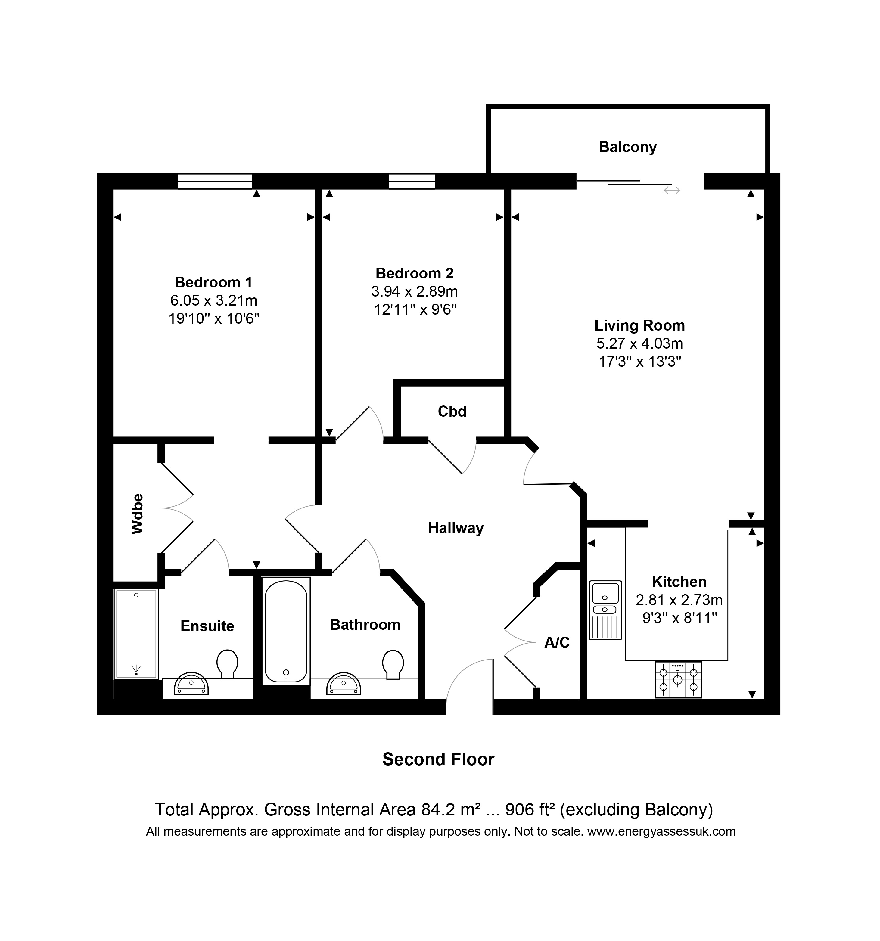 Flat 17, Butlers Place, Portsmouth Road, Milford, Godalming floorplan