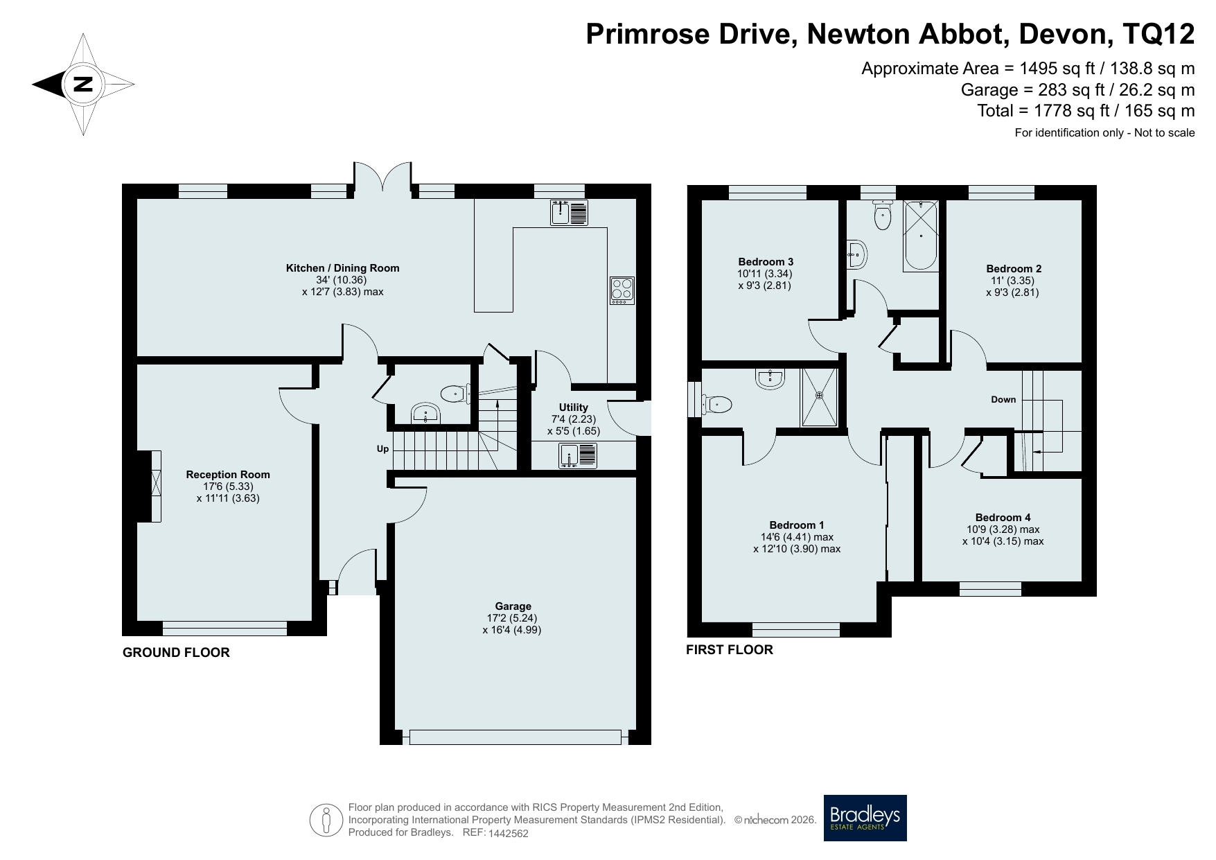 2 Primrose Drive, Newton Abbot Devon, Devon floorplan