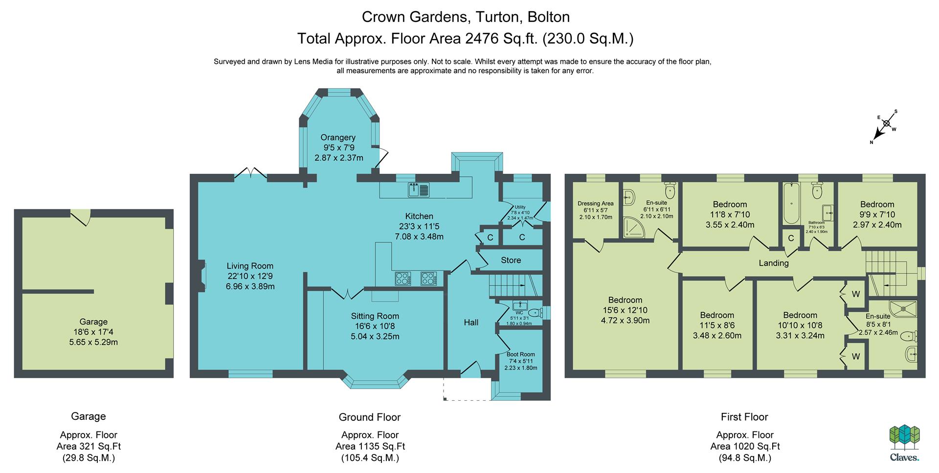 21, Crown Gardens, Bolton floorplan