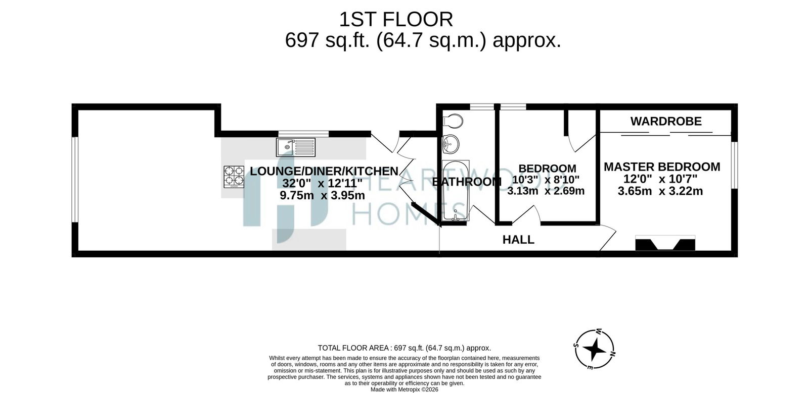 50a, Castle Road, St. Albans floorplan