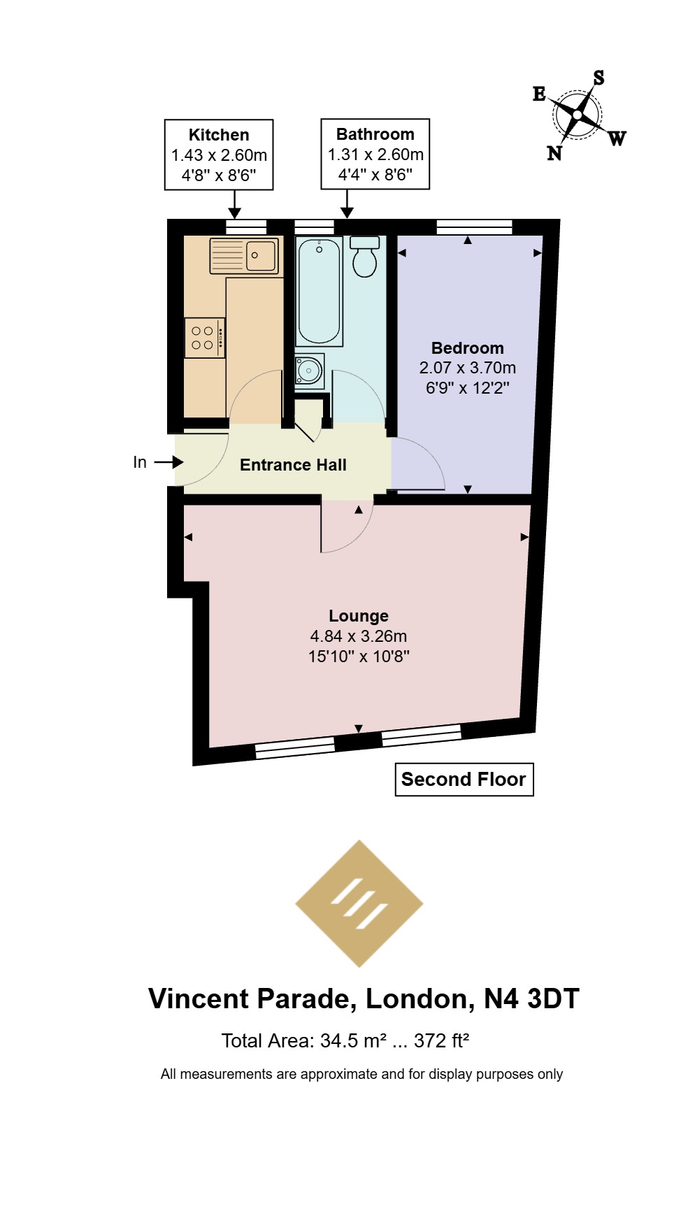 3 Vincent Court,, Hanley Road, London floorplan