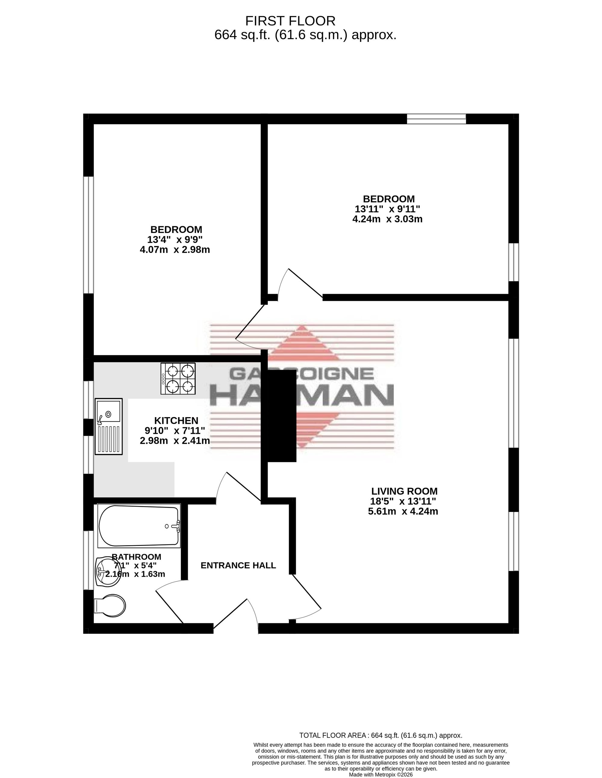 Flat 4, 3 Harboro Grove, Sale floorplan