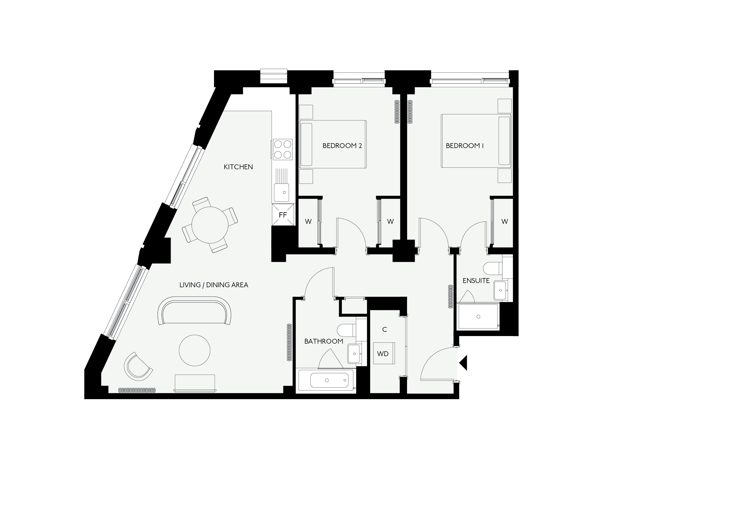 Apartment 461, Eades Apartments, 11 Selborne Road, London floorplan