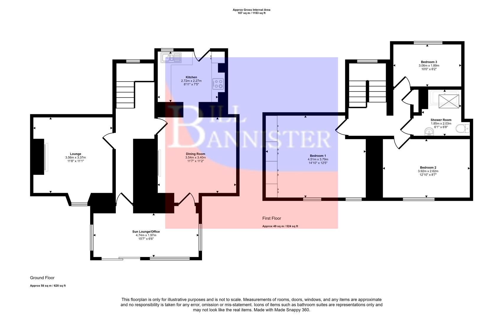 Daisy Cottage, 6, Vogue Hill, Redruth floorplan