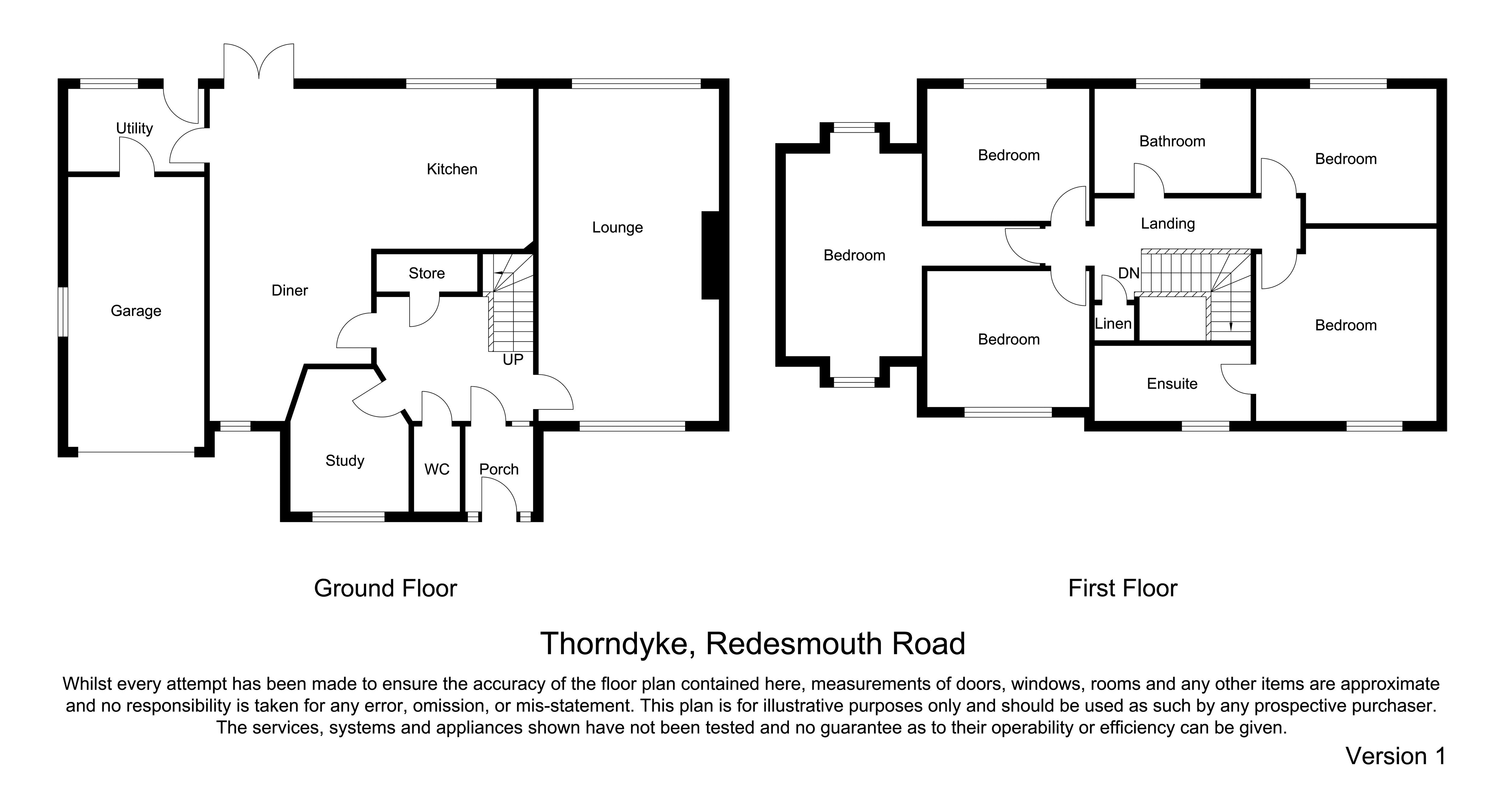 Thorndyke, Redesmouth Road, Hexham floorplan