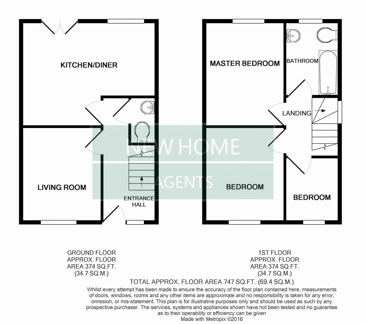 2a, Bramley Road, Chesterfield floorplan