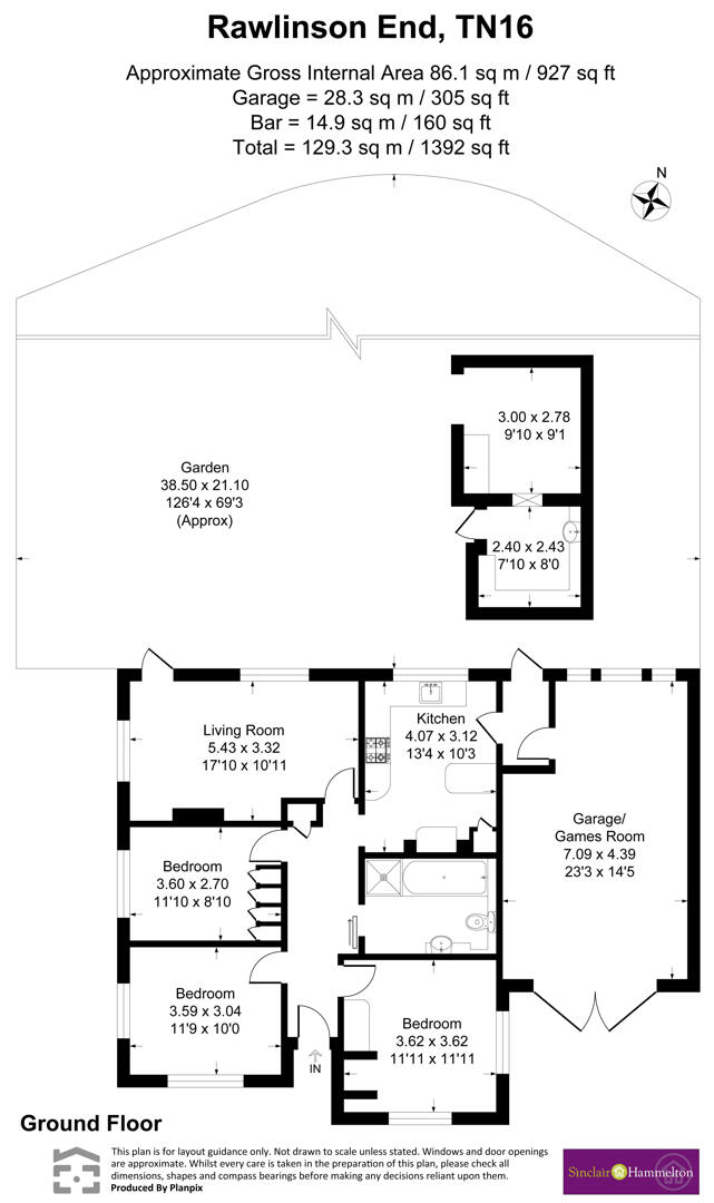 Rawlinson End, Coles Lane, Westerham floorplan