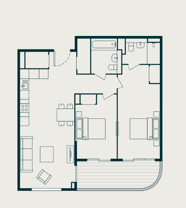 413, Wiltern Building, Dawlish Avenue East, Perivale floorplan