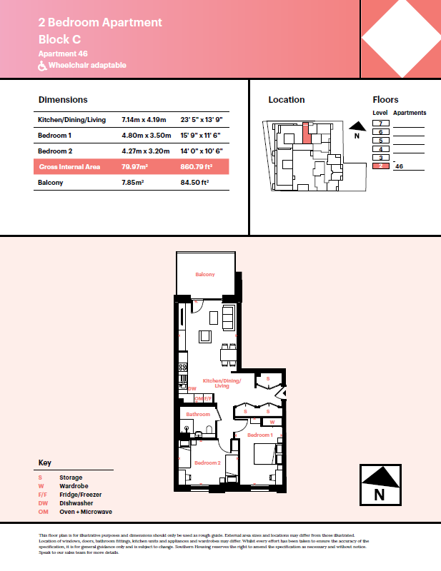 c1_02_01, Glengall Road, London floorplan