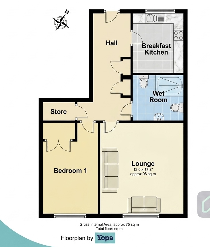 Apartment 42, Forum Court, Lord Street, Southport floorplan