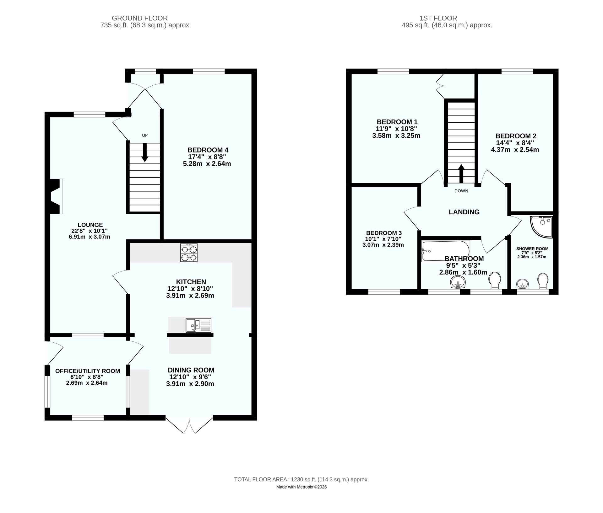 14, Treglenwith Road, Cornwall floorplan