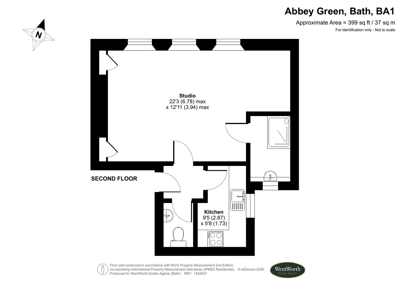 Flat 2, 5, Abbey Green, Bath floorplan