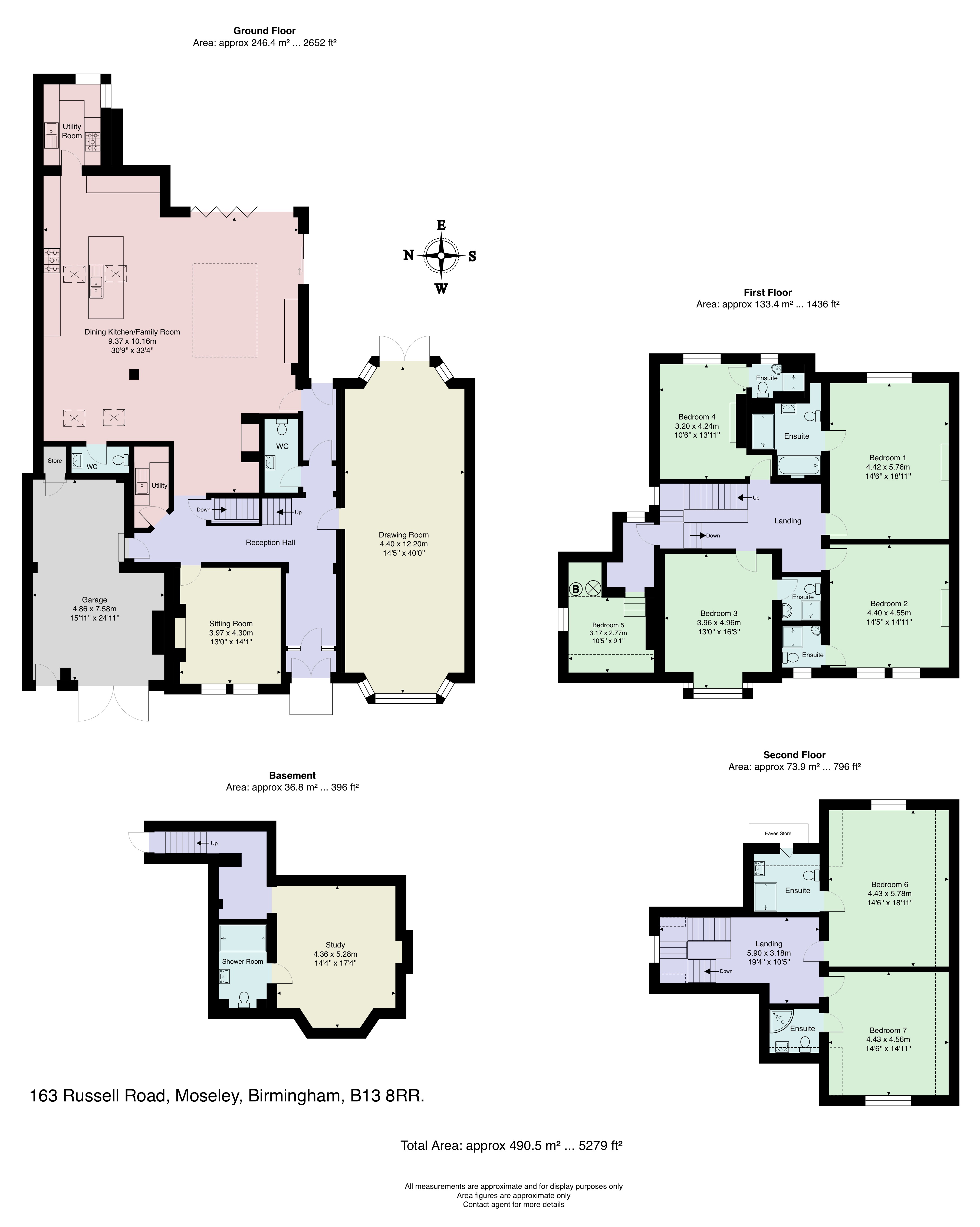 163, Russell Road, Birmingham floorplan