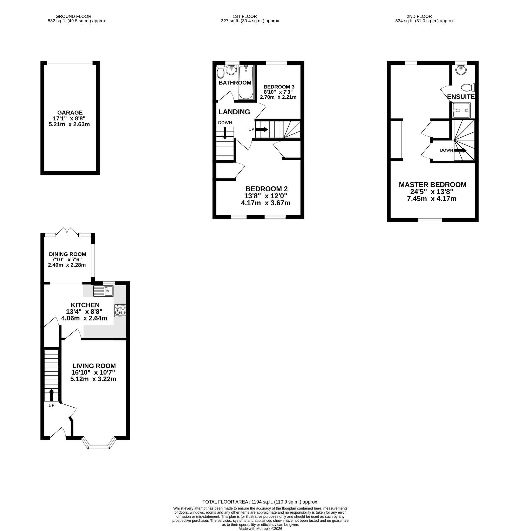 2 Wickstead Close, Nantwich floorplan