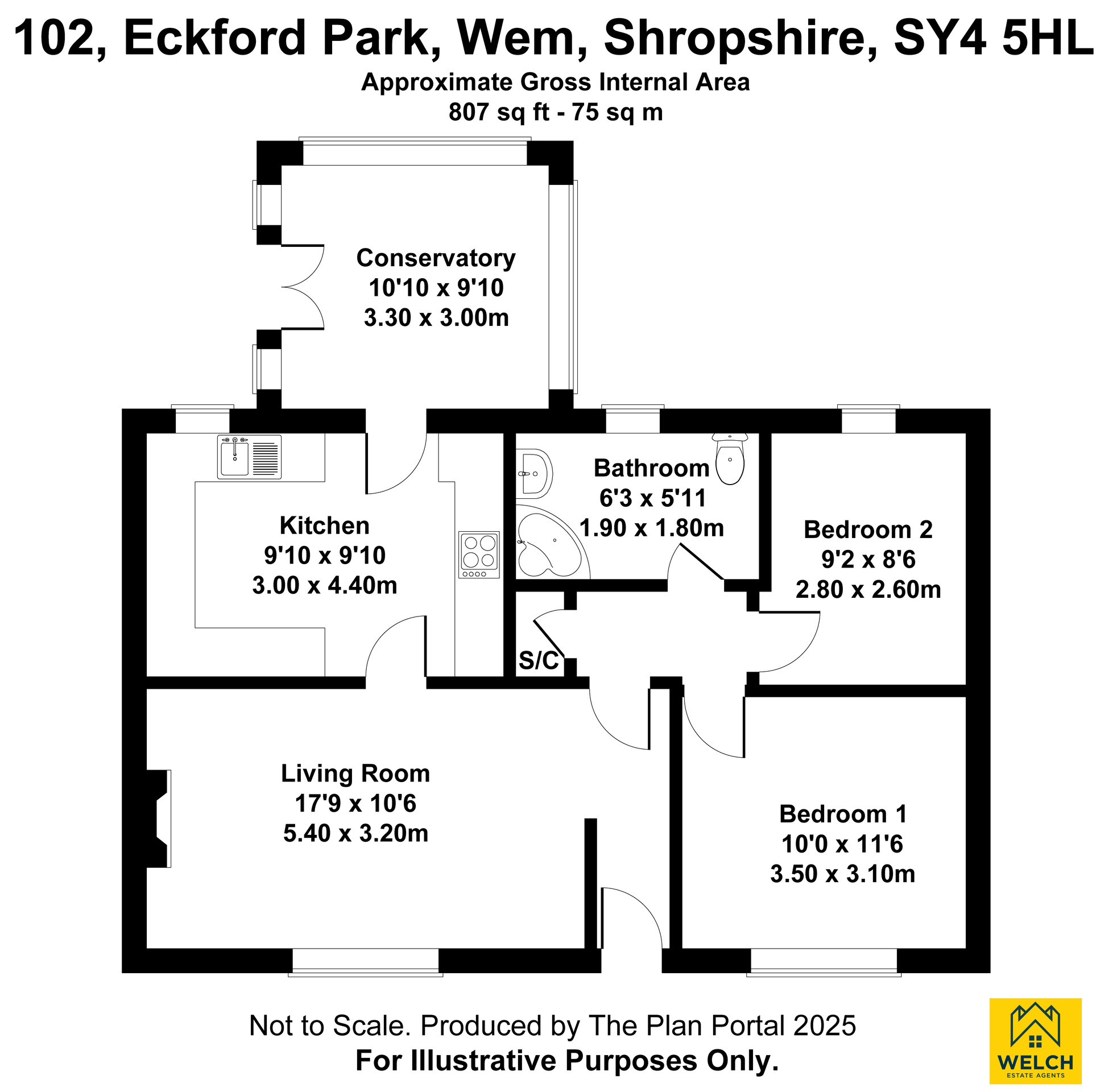 102 Eckford Park, Shrewsbury floorplan