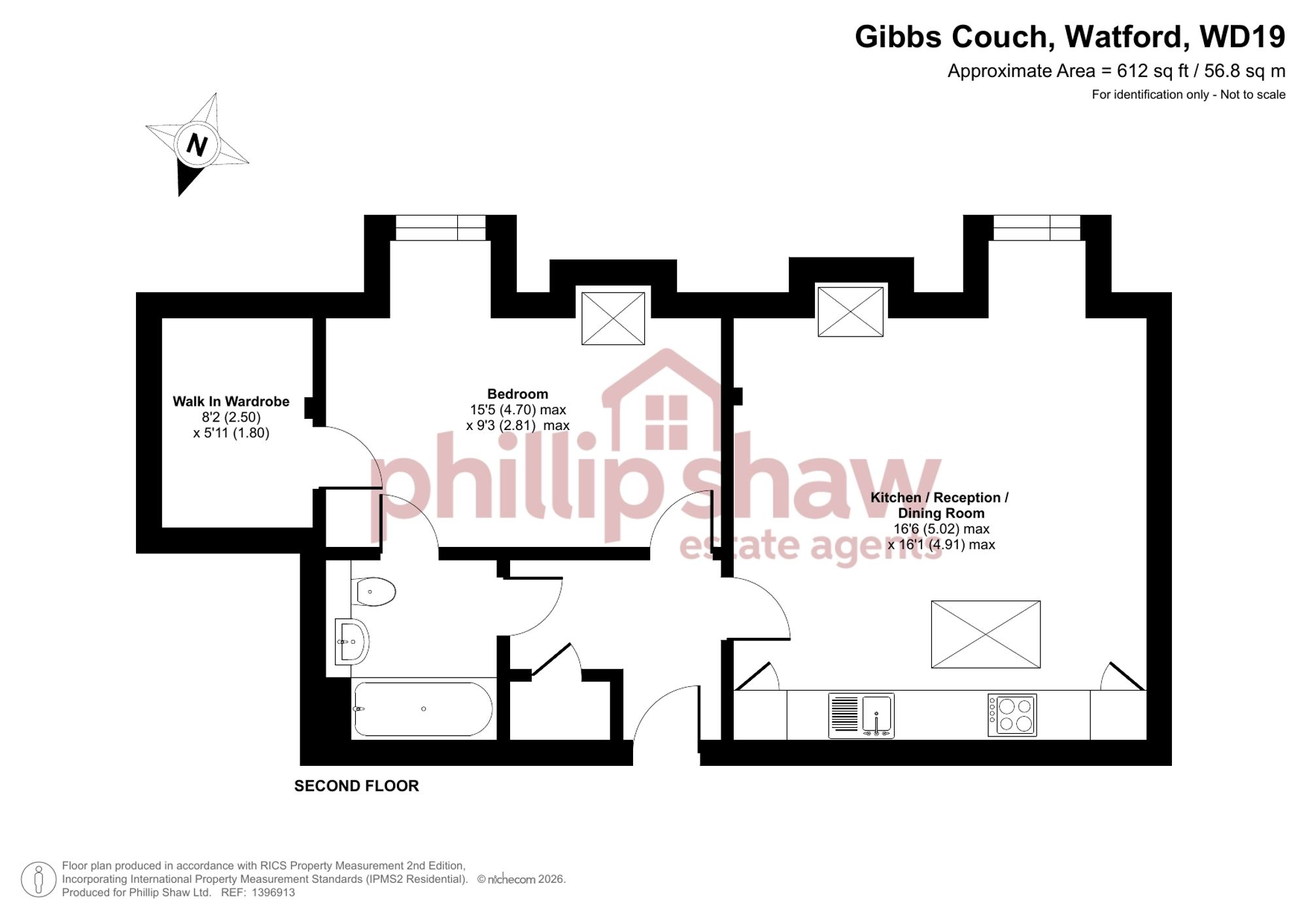 18 Hartwell House Gibbs Couch, Watford floorplan