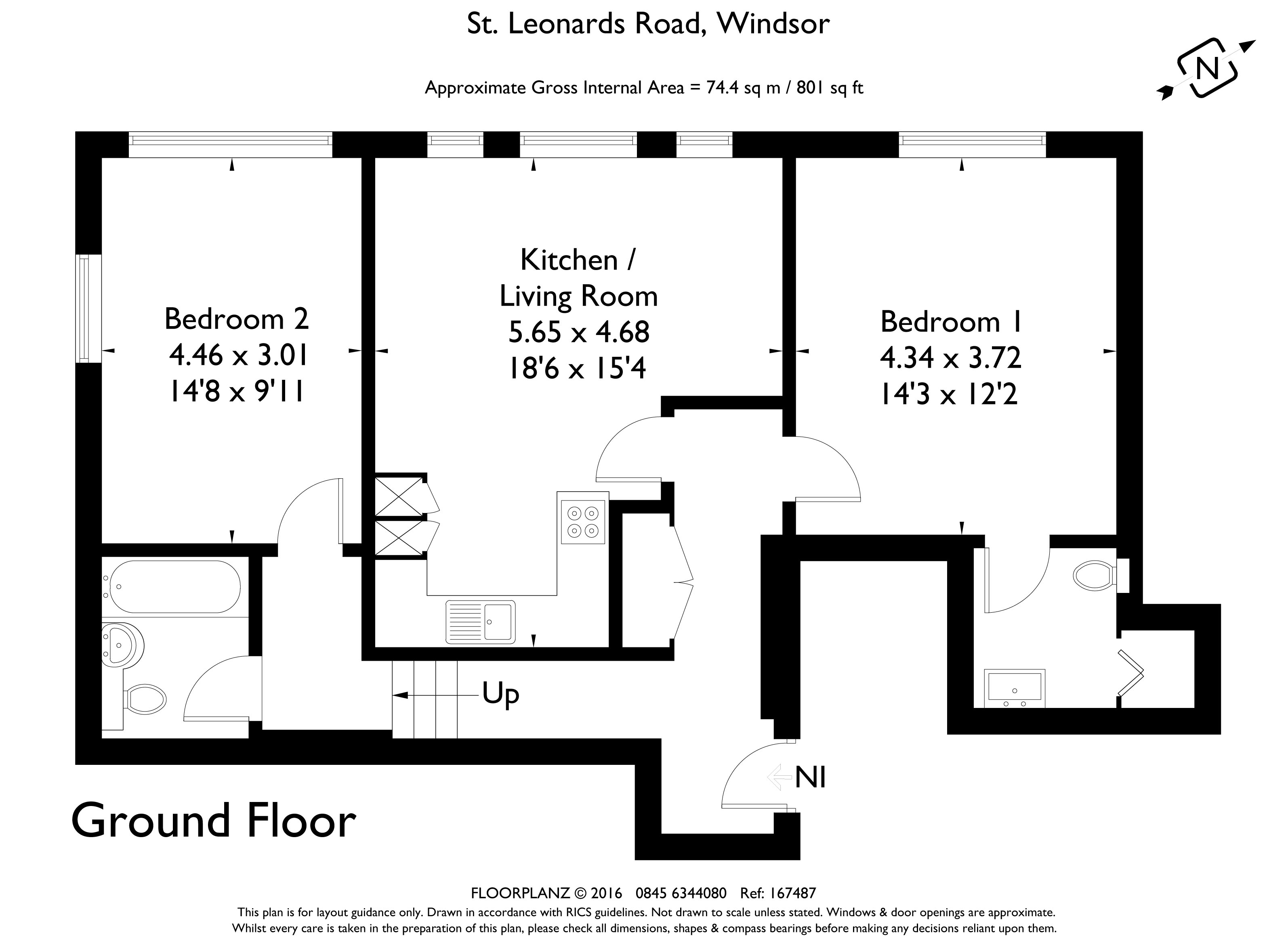 2 Bedrooms Flat to rent in St. Leonards Road, Windsor SL4