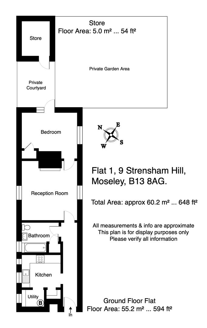 Flat 1, 9, Strensham Hill, Birmingham floorplan