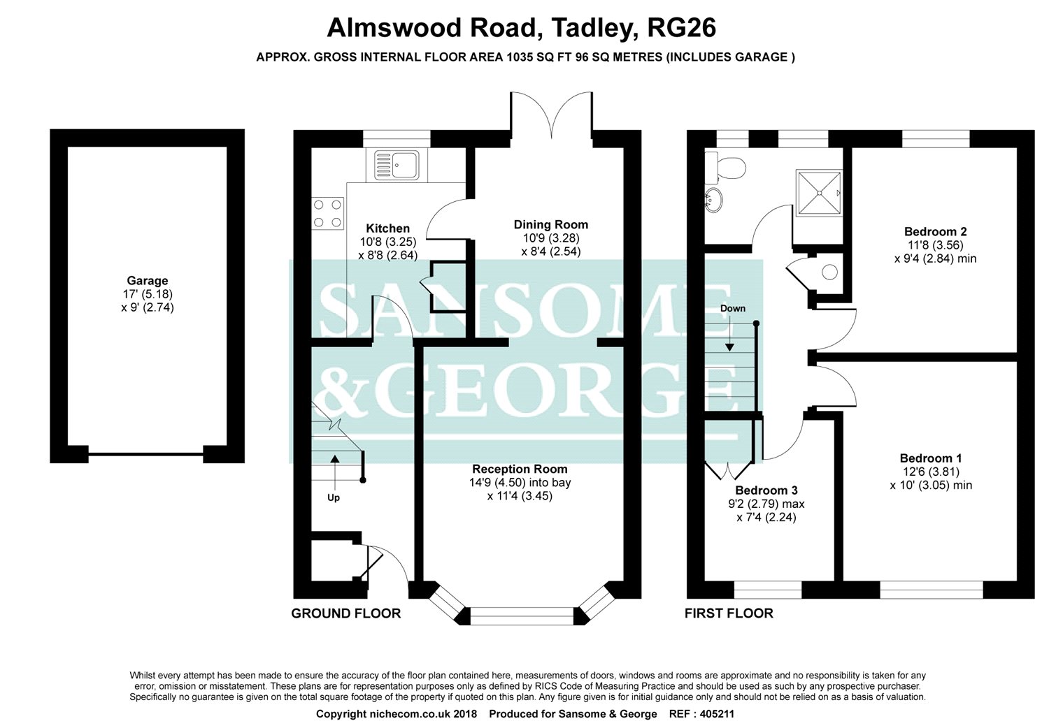 3 Bedrooms Terraced house for sale in Almswood Road, Tadley, Hampshire RG26