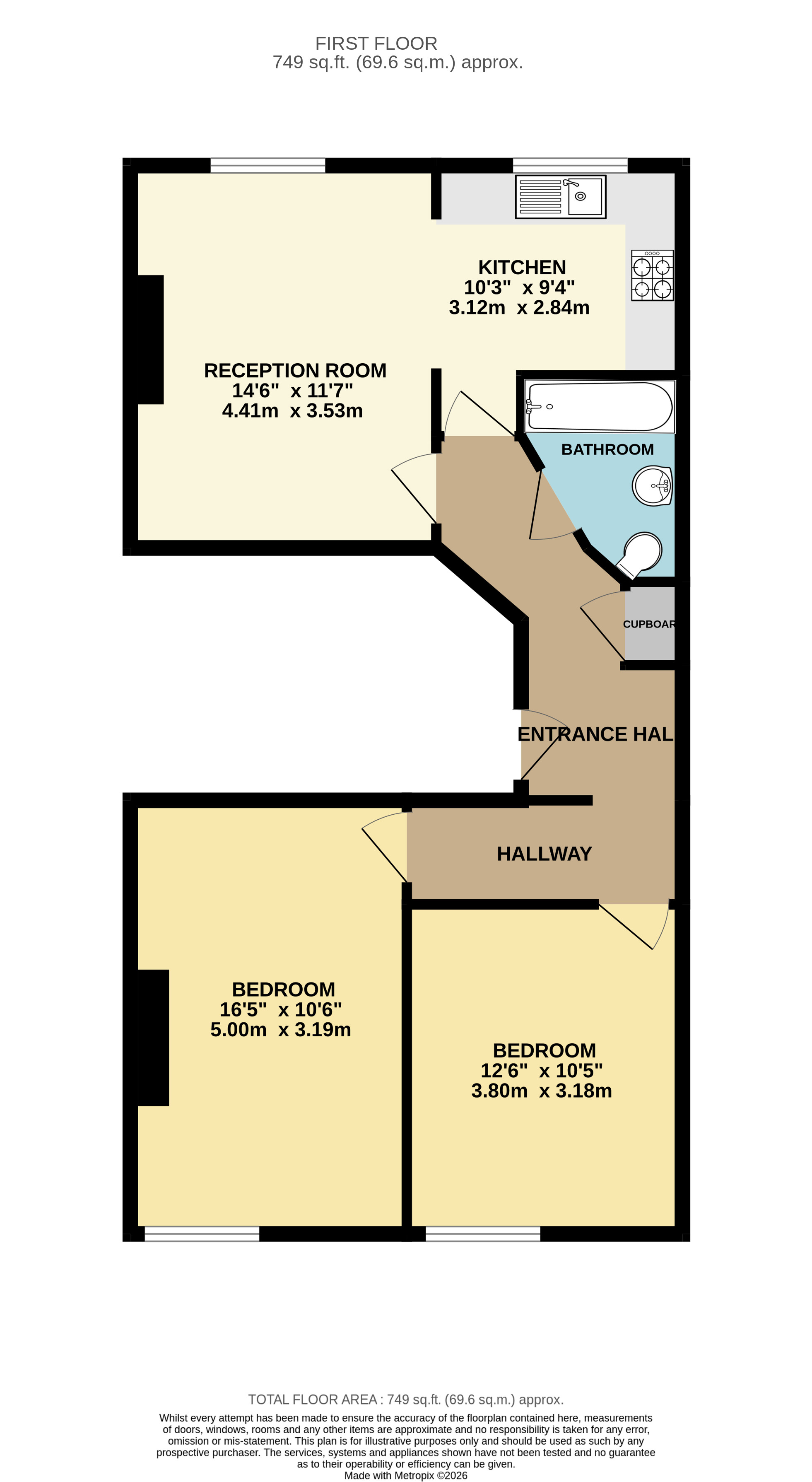 First Floor Flat, 4, Richmond Terrace, Bristol floorplan