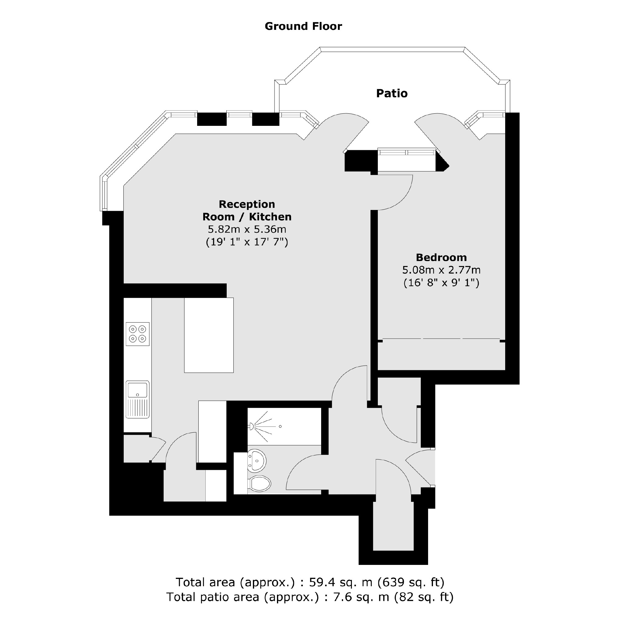 Flat 2, 6, Montague Close, London floorplan