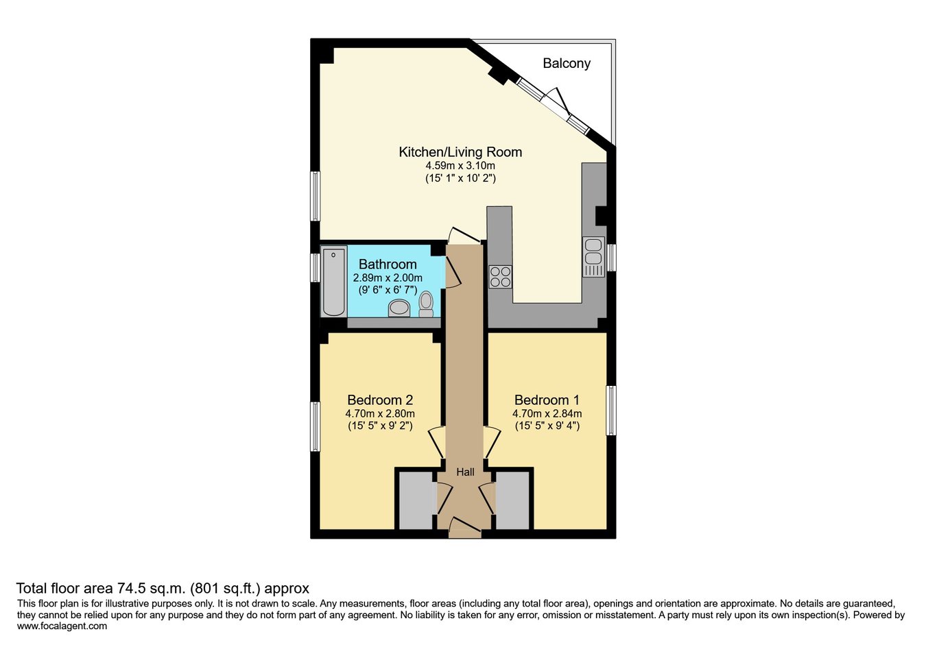 Maple Court, Alvey Street, London floorplan