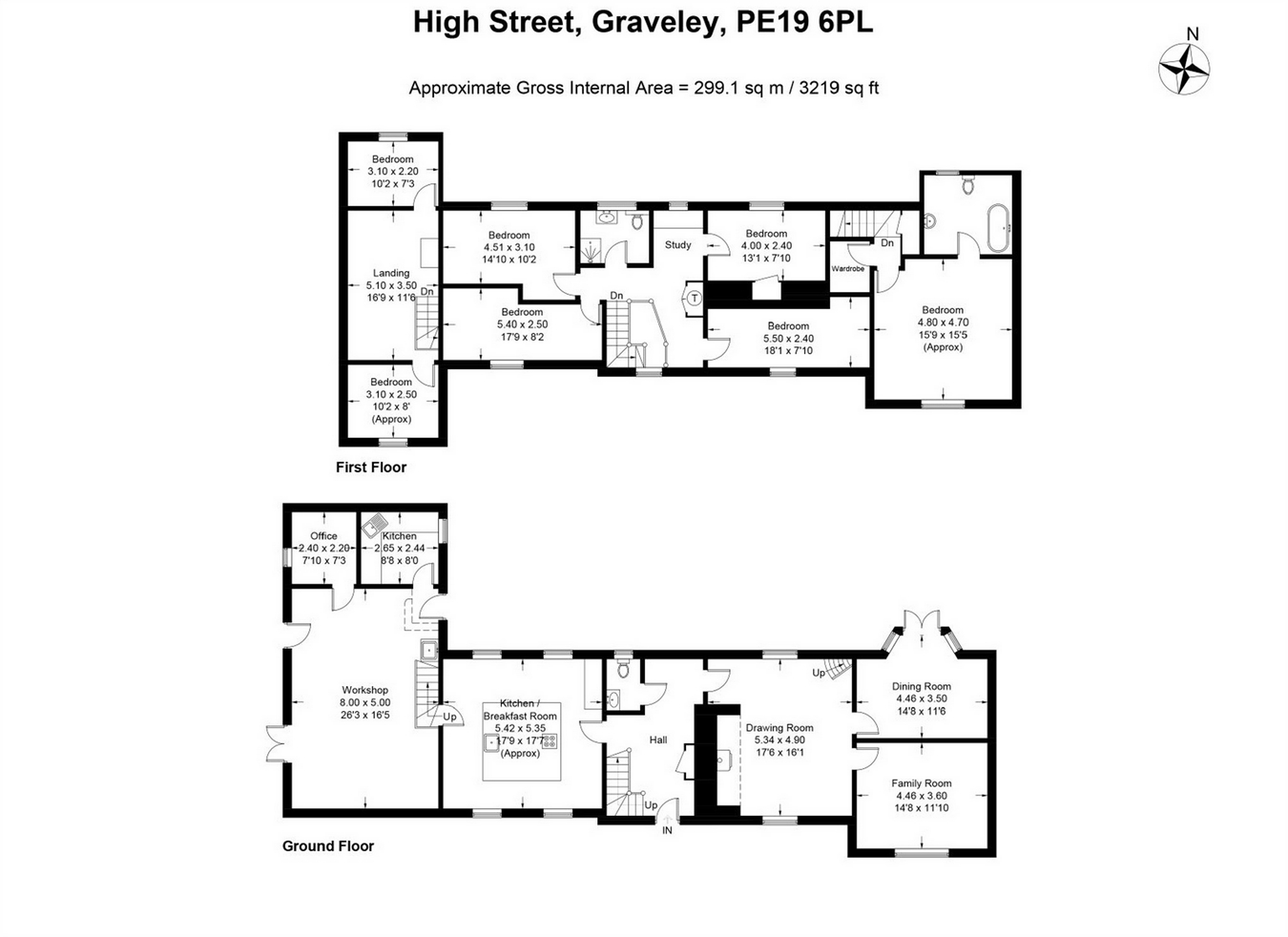 6 Bedrooms Detached house for sale in Graveley, St Neots, Cambridgeshire PE19