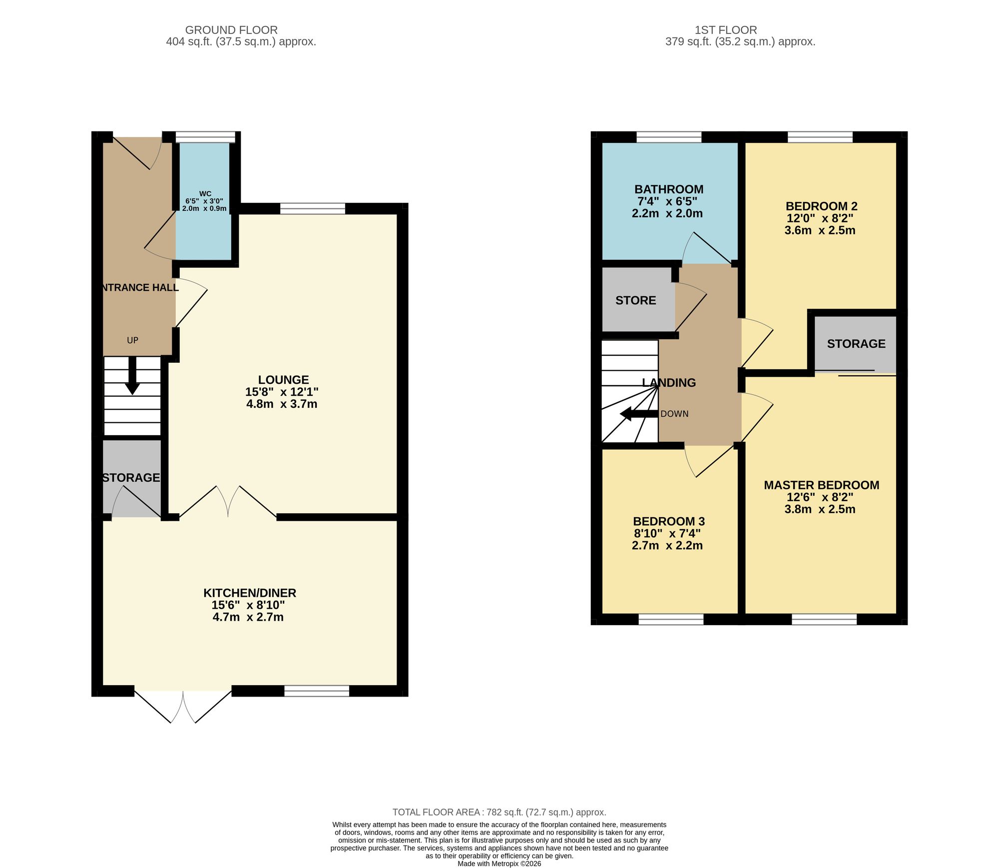 45 Meadow Way, Caerphilly floorplan