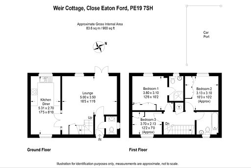 3 Bedrooms End terrace house for sale in Weir Cottage Close, Eaton Ford, St. Neots, Cambridgeshire PE19