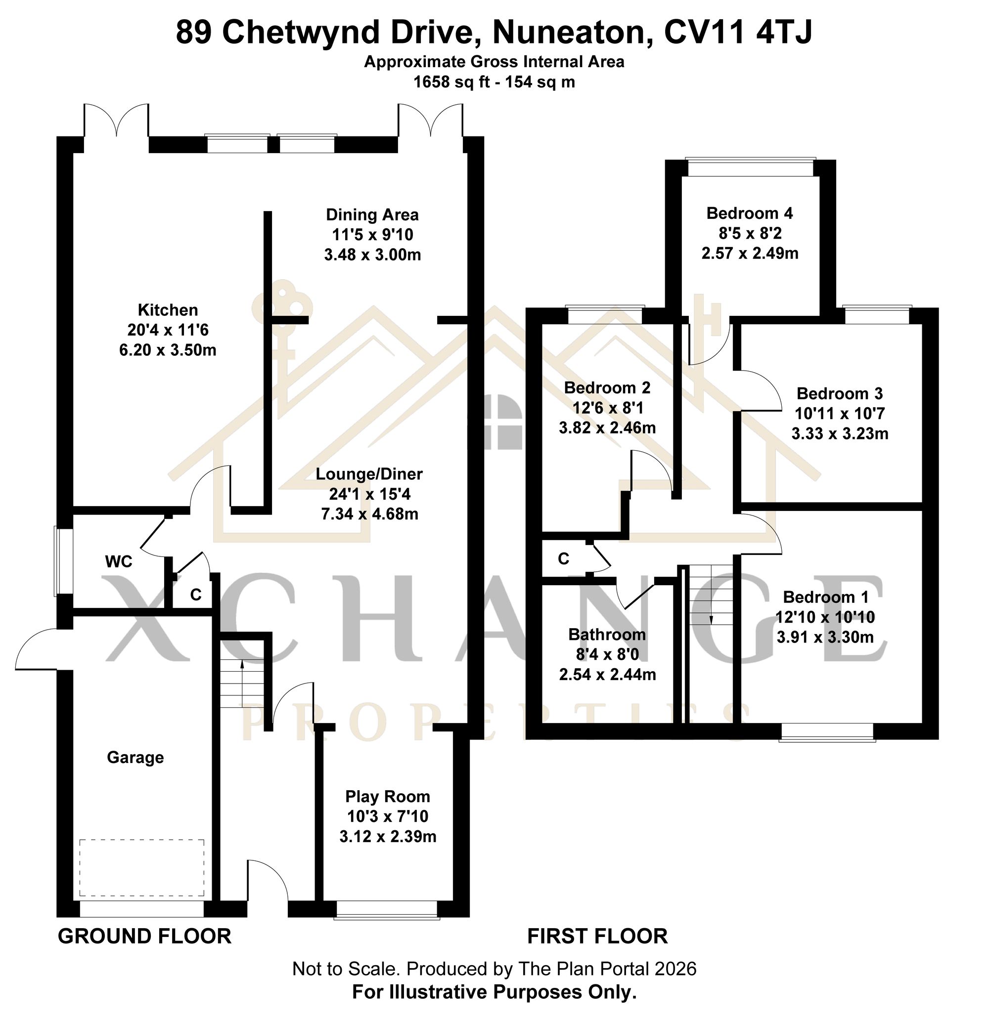 89 Chetwynd Drive, Nuneaton floorplan