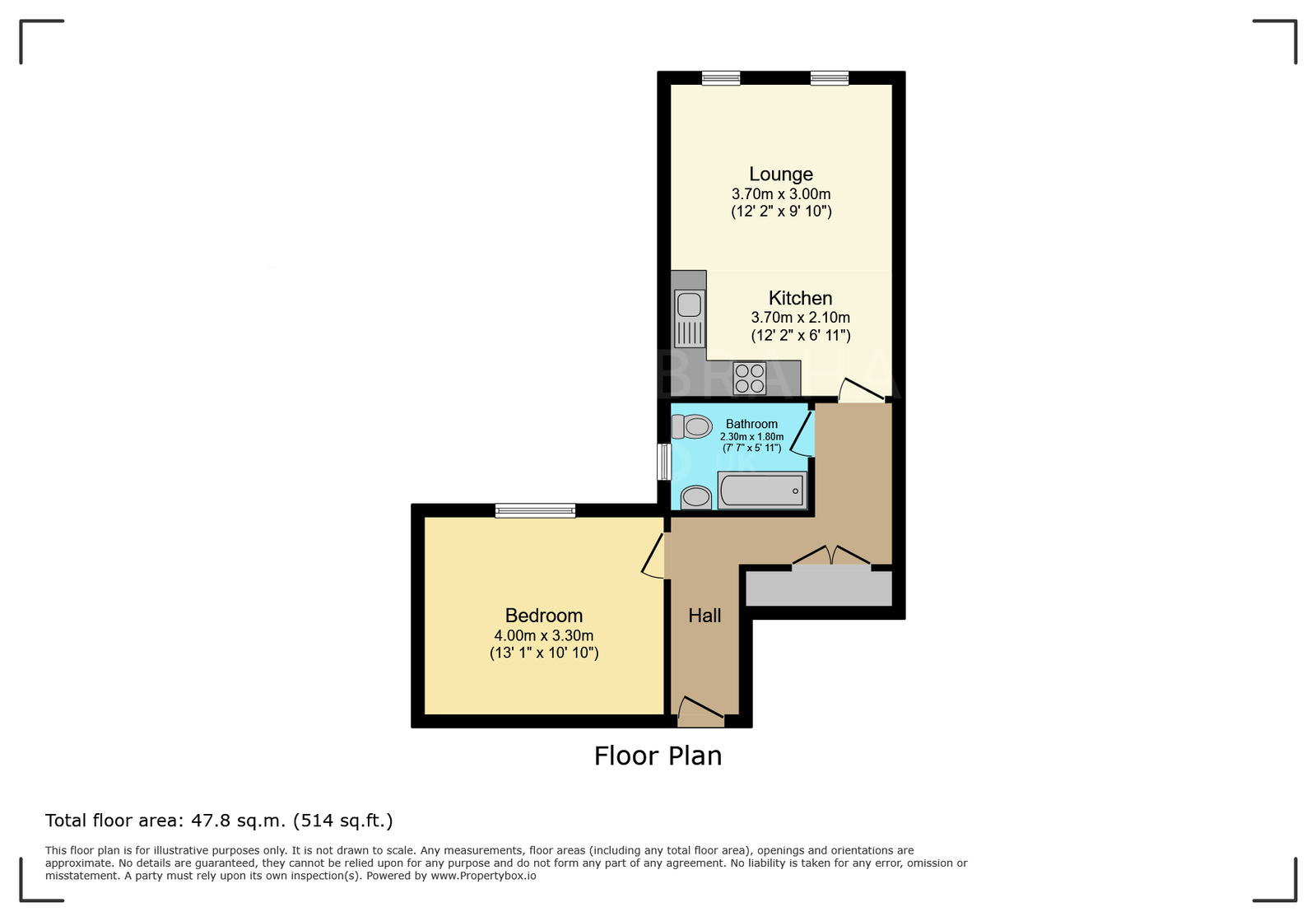77,Flat 2, John Street, Porthcawl floorplan