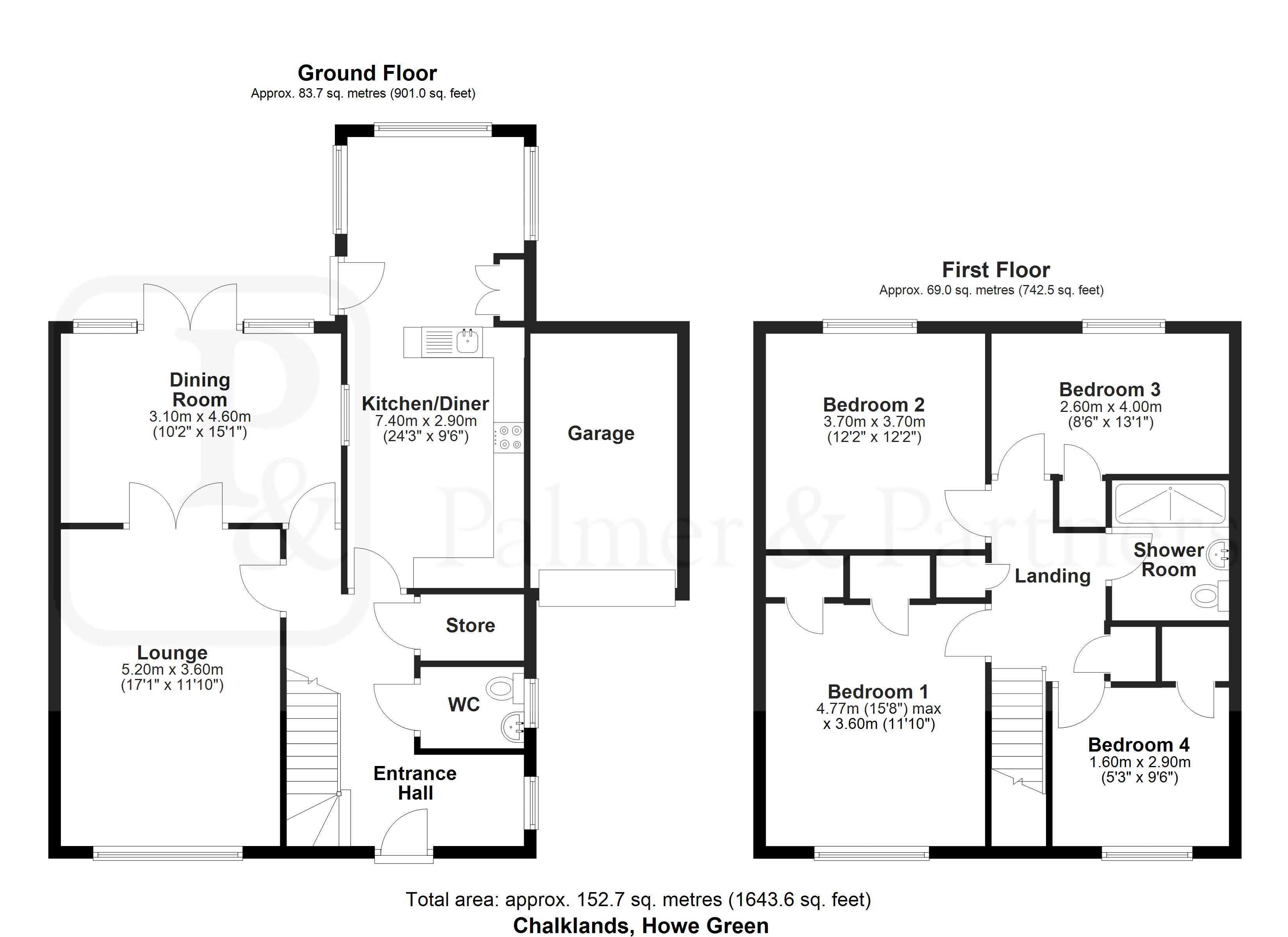 4, Chalklands, Chelmsford floorplan
