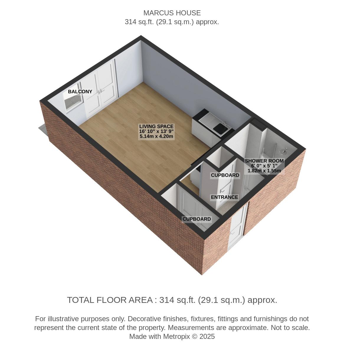 Flat 71, Marcus House, New North Road, Exeter floorplan