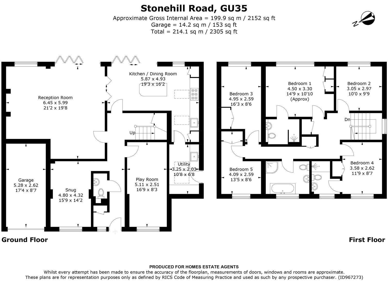 Stonehurst, 15, Stonehill Road, Bordon floorplan