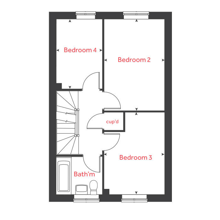 "The Aslin" at Sandy Lane, Kislingbury, Northampton NN7, 4 bedroom town