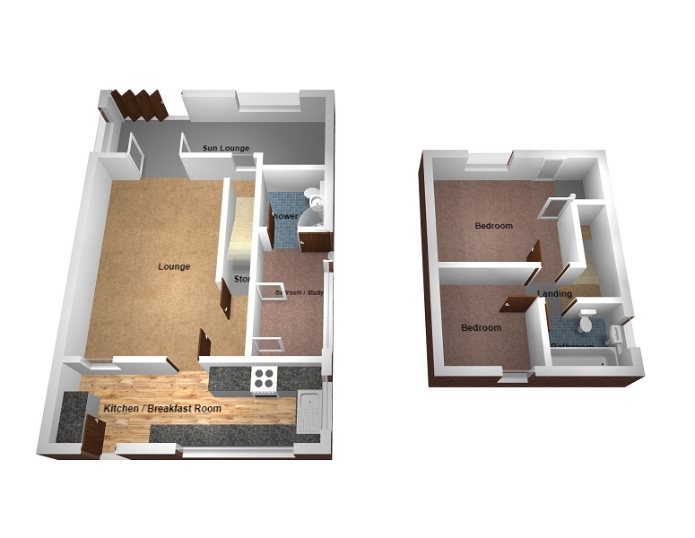3 Bedrooms Semi-detached house for sale in Broadway Cottages, Laleston, Bridgend. CF32