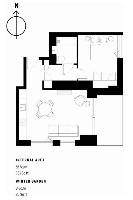 Flat 08.05, Makers Building, 1, Jasper Walk, London floorplan