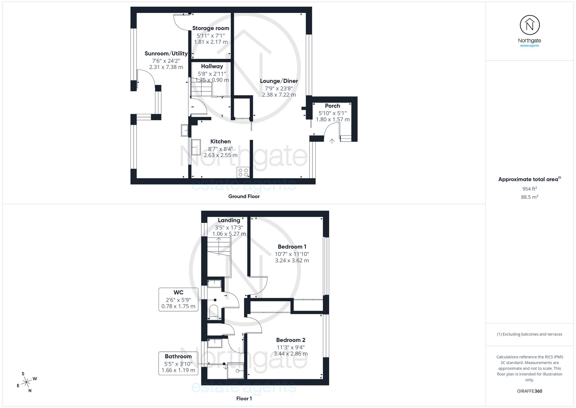 7 Hexham Way, Darlington floorplan