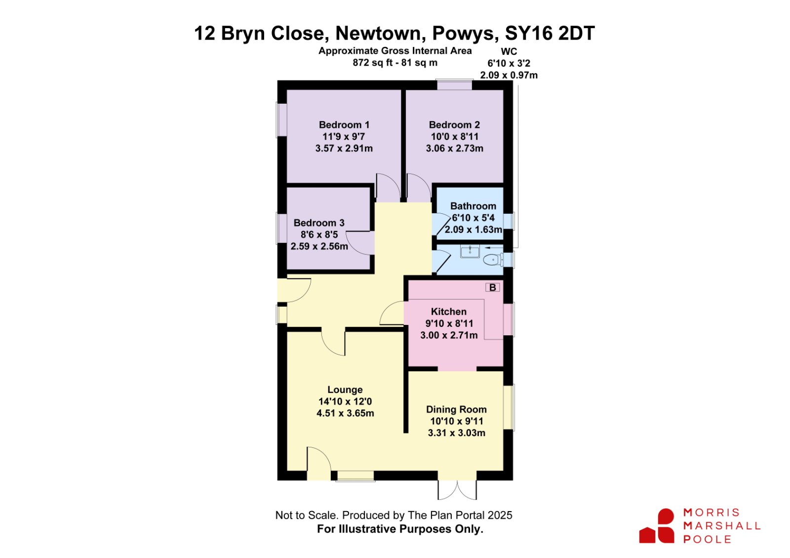 12, Bryn Close, Powys floorplan